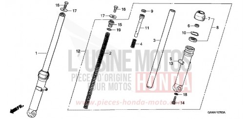 FOURCHETTE AVANT ST70R de 1994